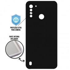 Capa para Motorola Moto G8 Power - Case Silicone Cover Protector Preta